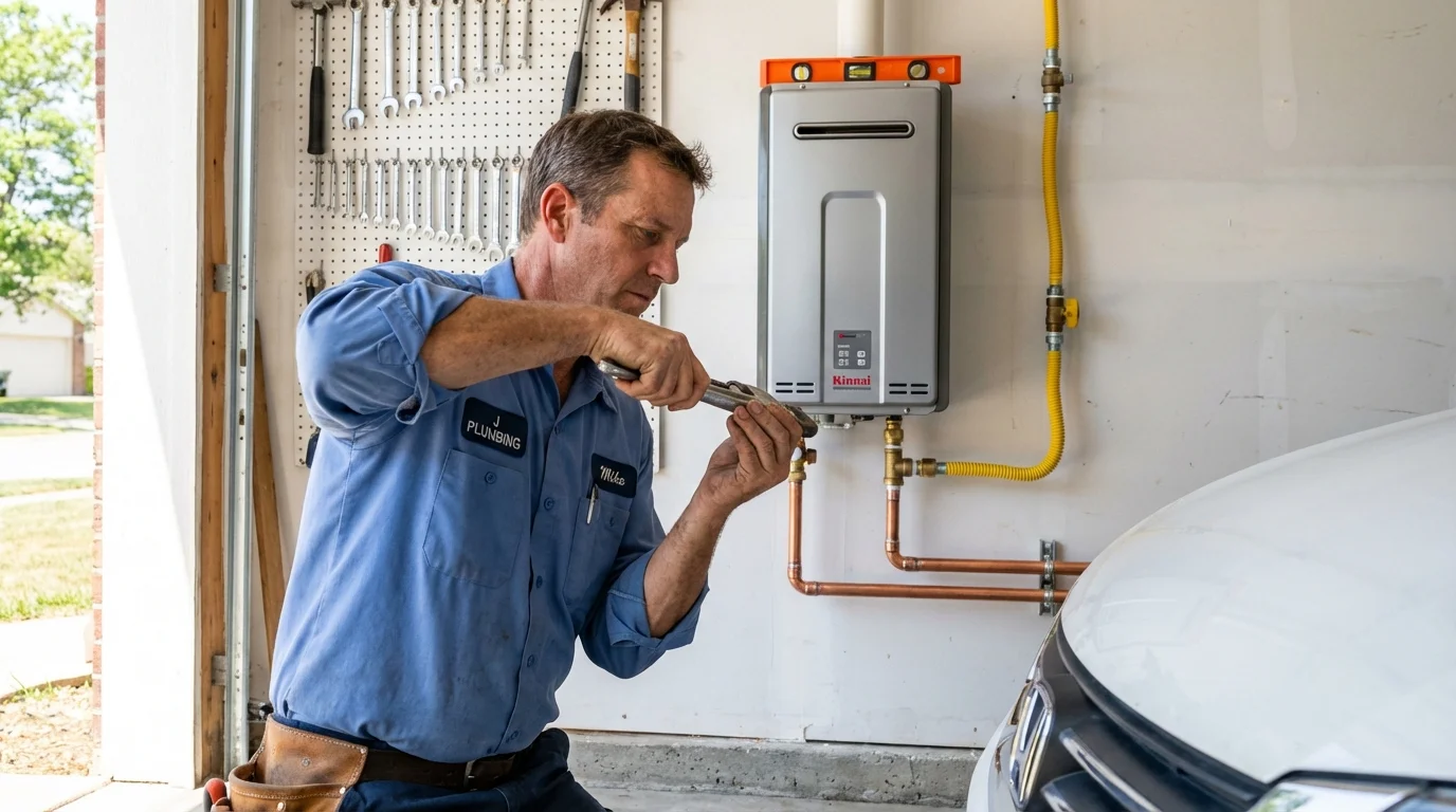 Tankless water heater installation by a Johns Plumbing LLC plumber in Nevada